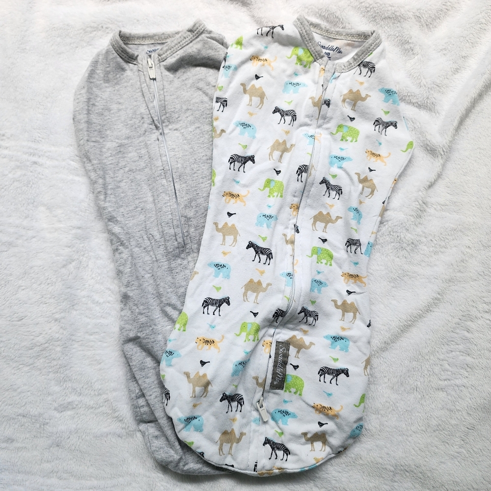 SwaddleMe Animal Print and Gray Newborn Swaddle Set